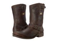 Latest Frye Engineer Boots for Men - Stone Engineer - Espresso Polished Stonewash On Sale